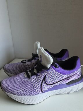 Nike React Infinity Run Flyknit 3 Pure Platinum Psychic Purple' Mens Size 11